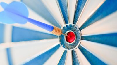 Dartboard with bullseye