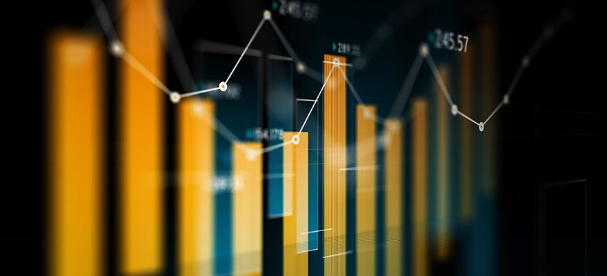 Data chart on a computer