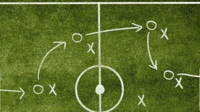 Soccer game strategy diagram