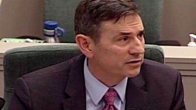 Chris Perrone giving testimony to legislature