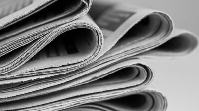 Stack of newspapers