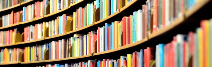 Library books on shelf