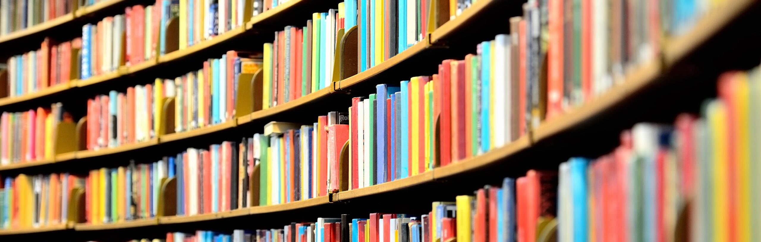 Library books on shelf