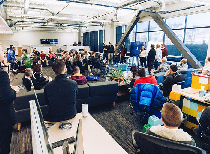 Staff meeting at Collective Medical office near Salt Lake City, Utah