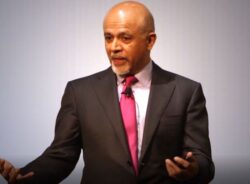 Abraham Verghese speaking at a conference