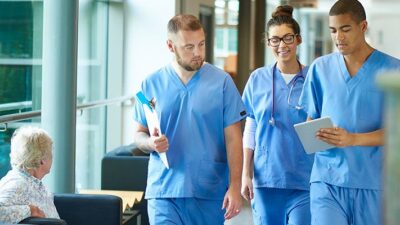 medical school residents making rounds