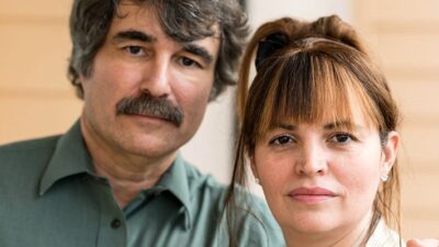 Portrait of Latino couple, close up