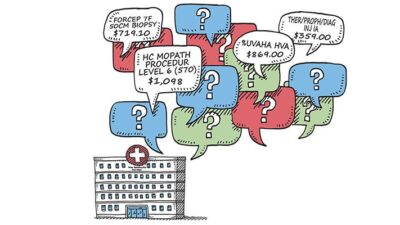 Illustration of hospital and billing codes
