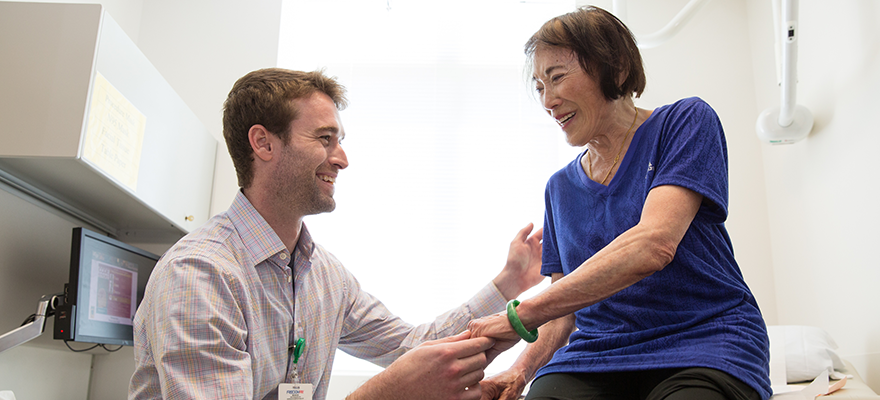 Doctor with patient