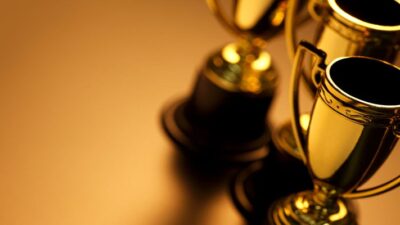 gold colored trophies