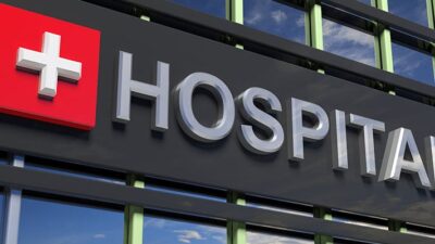 hospital building sign