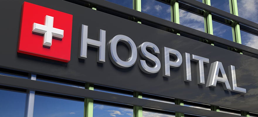 hospital building sign