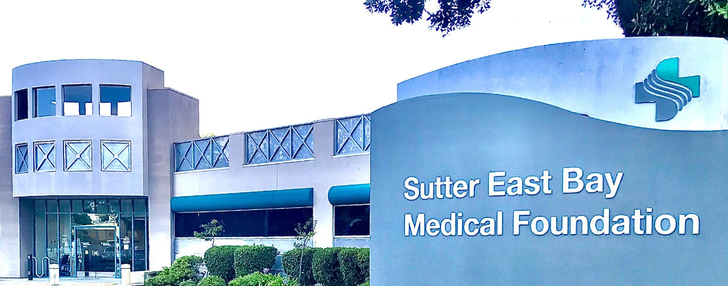 Sign in front of Sutter East Bay Medical Foundation, Albany Campus