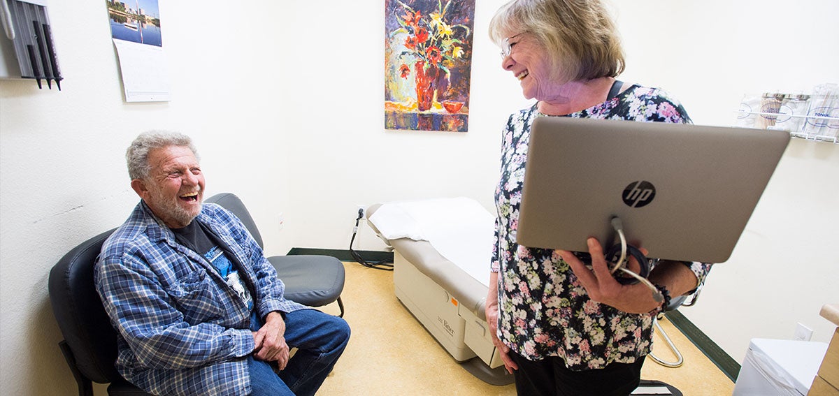 Patient and Doctor at West County Community Clinic