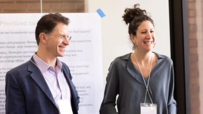 People in conversation at CIN Partner Meeting February 2020