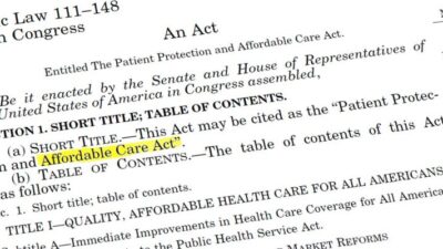 Text of the Affordable Care Act