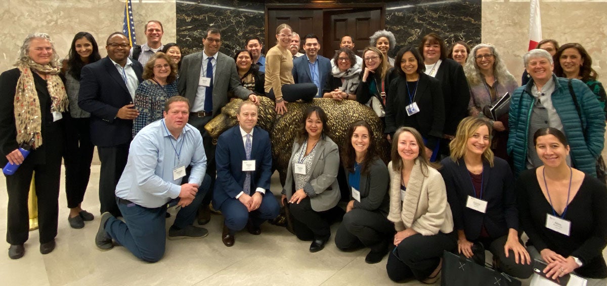 CHCF Leadership Program participants pose for a group picture while on a visit to the state Capitol