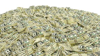 large pile of cash