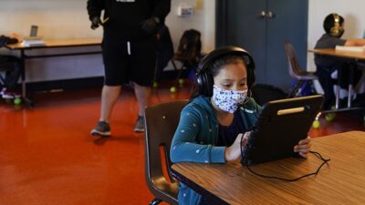 Students engaged in remote learning during COVID-19 Pandemic