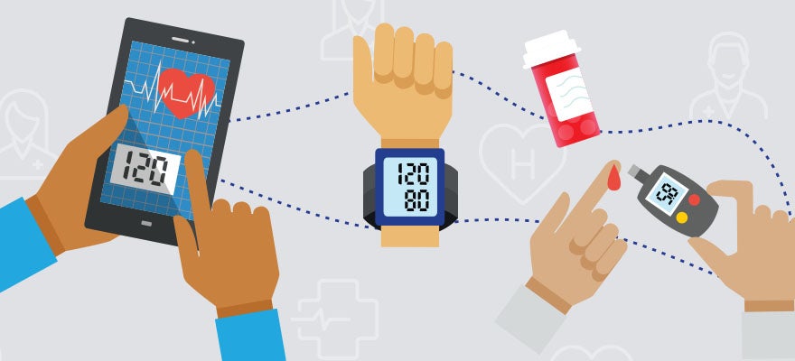 Illustration of digitally connected medical devices