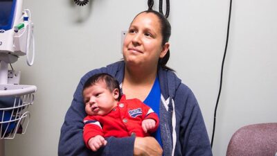 Mother and baby visit Alliance Medical Center