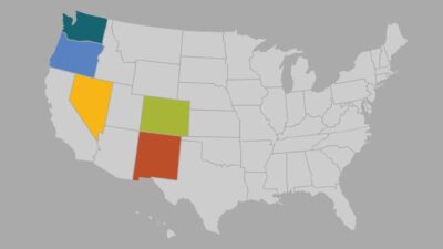 Oregon, Washington, Nevada, New Mexico, Colorado