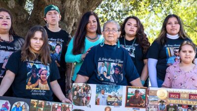 The family of Virgil Yazzie, who died of COVID-19, gather to remember him.