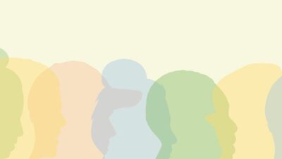 multi-colored profiles of various people
