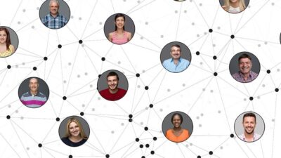 Illustration of a network of people