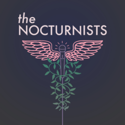 Logo for the CHCF-sponsored podcast The Nocturnists