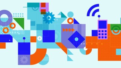 Abstract illustration if information exchange