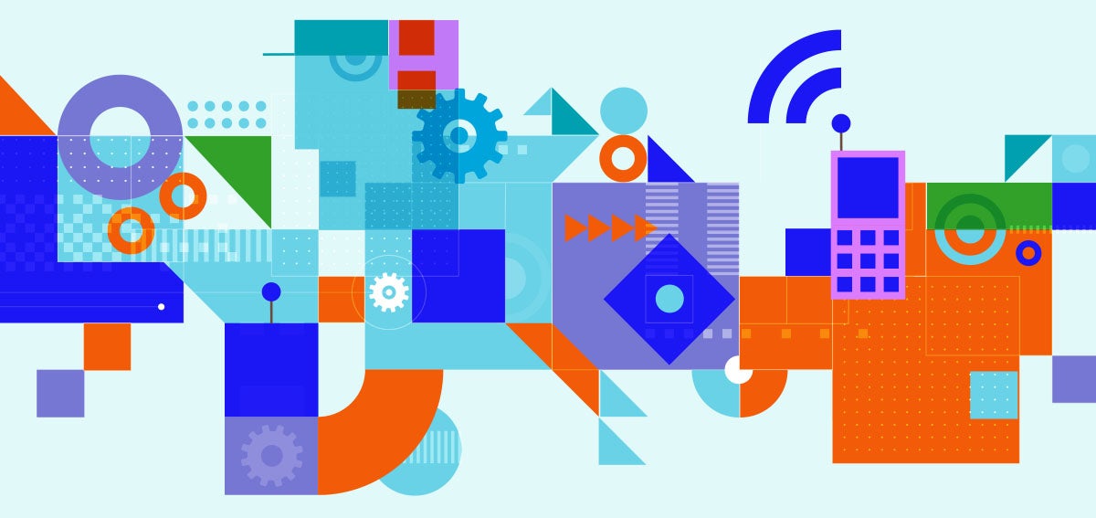 Abstract illustration if information exchange