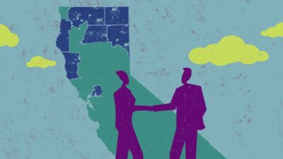 Illustration of seven California Counties working with Partnership Health Plan