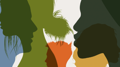 Illustration of diverse face silhouettes