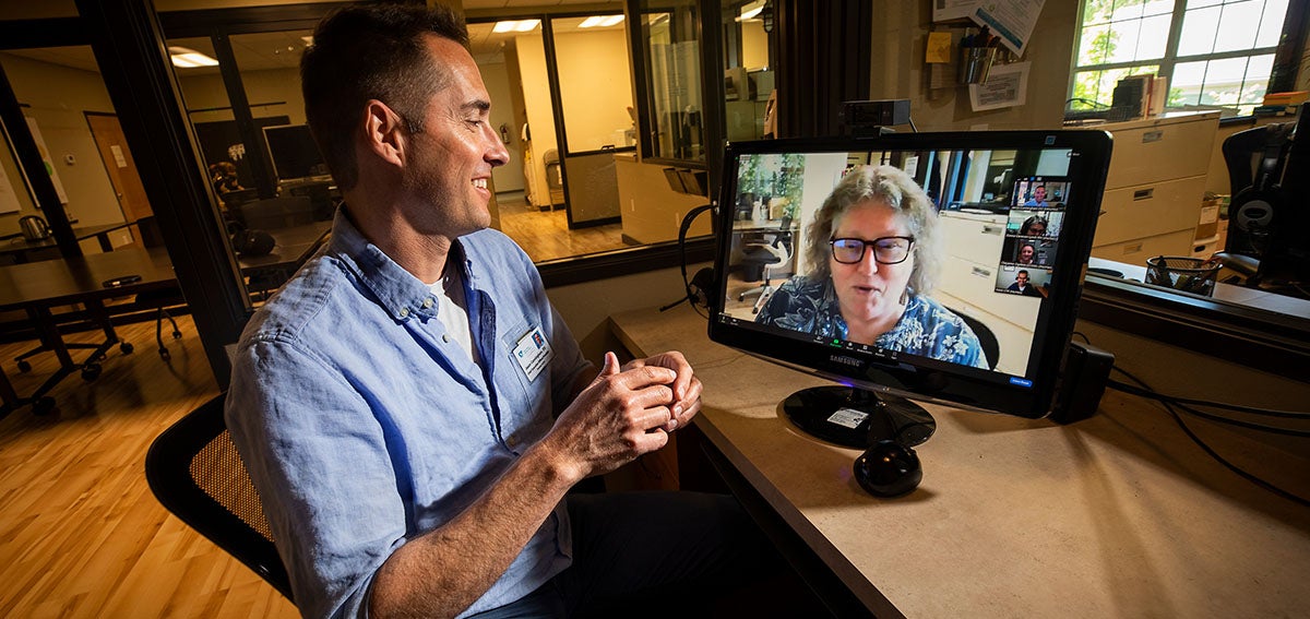 Jason Cunningham, CEO of West County Health Centers on a Zoom call.