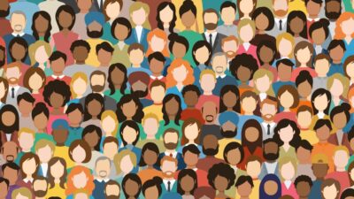 Illustration of people of various ethnicities and genders