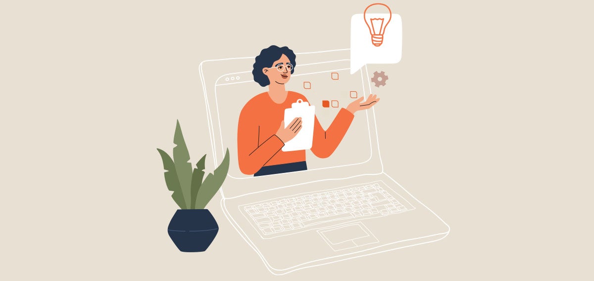 Provider offering counseling via telehealth