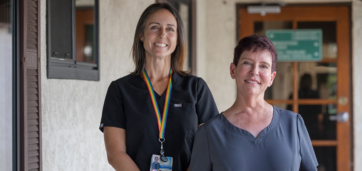 Sheri Rosenblatt and Kimberly Thomas at San Ysidro Health Clinic