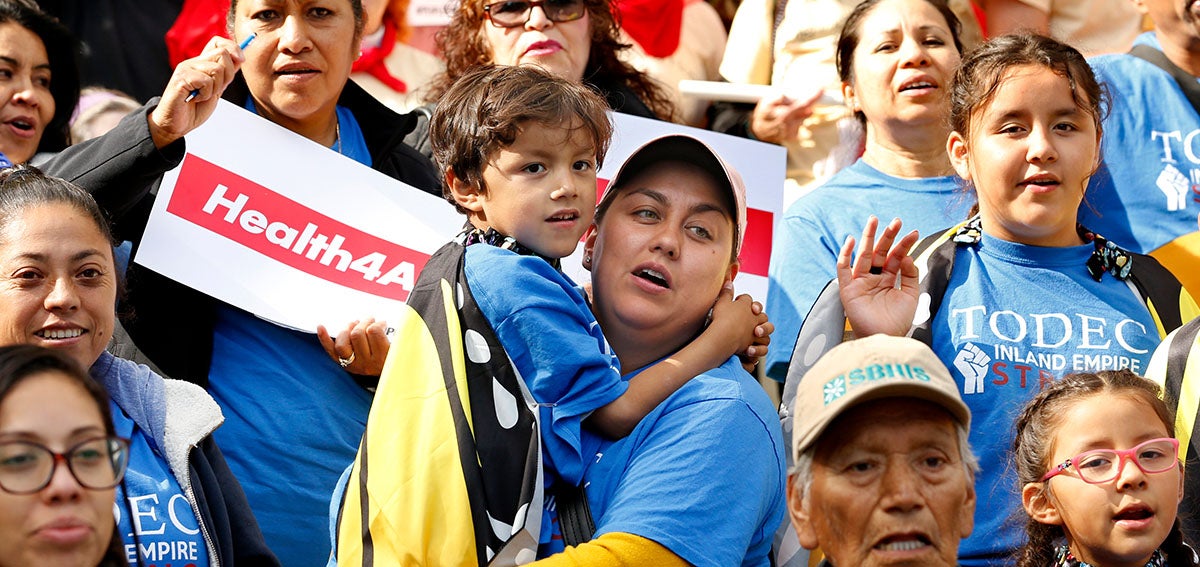 Participants in an Immigrants Day of Action, Sacramento, CA