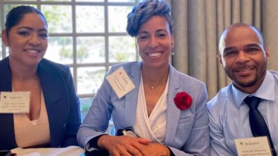 CoP members from Riverside University Health System: Sabreen White, program director for HeRCARe; Callisha Mays, director of ambulatory quality; and Brandon Jacobs, deputy director for quality management in behavioral health.