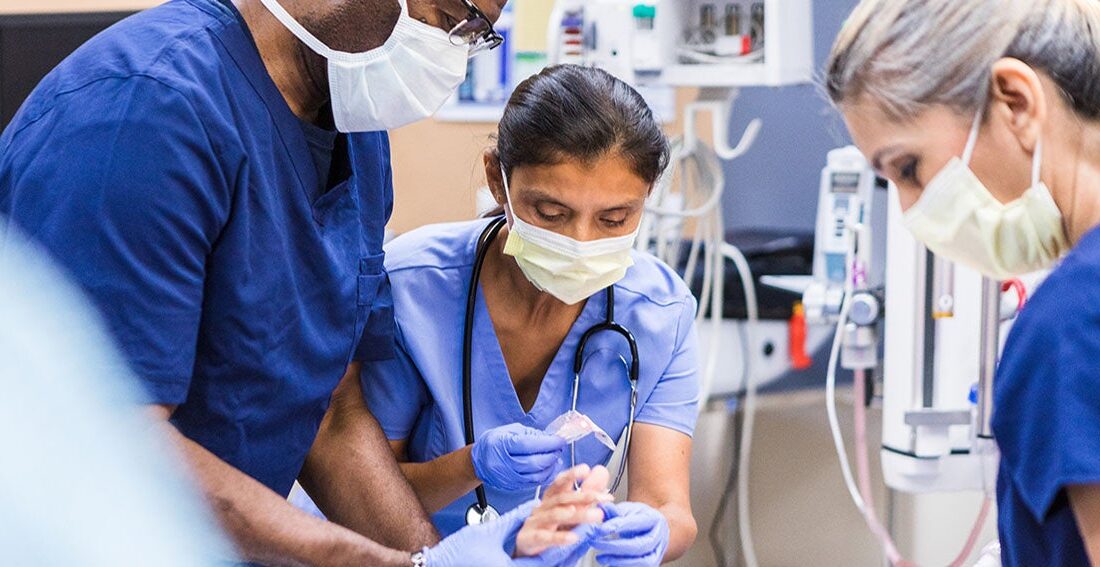 Medical team working in Emergency Room