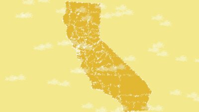 Illustration of California County outlines.