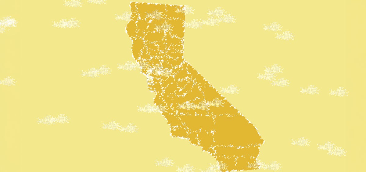Illustration of California County outlines.