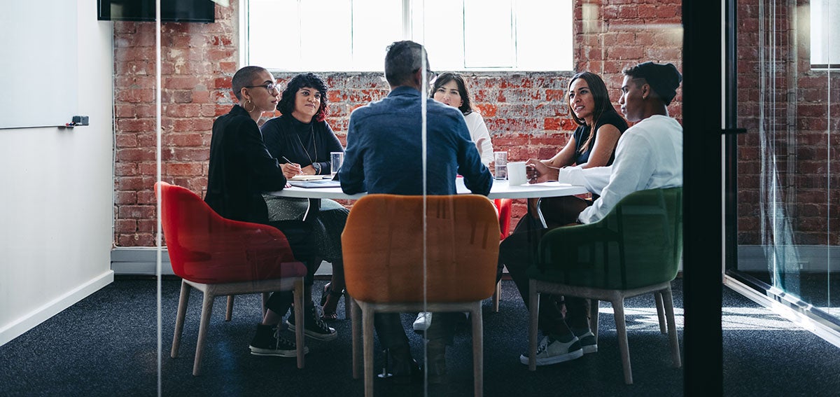 Group of people in a meeting.