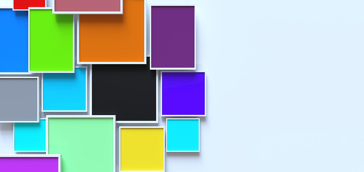 Colorful square modules