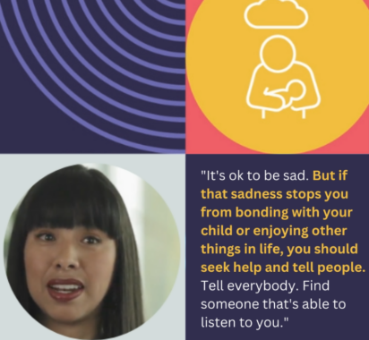 Mother quoted in interview about Maternal Mental Health.