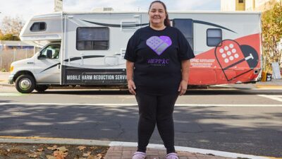Sabrina Fuentes, who experienced homelessness herself, now serves on an advisory board for a health center in Oakland.