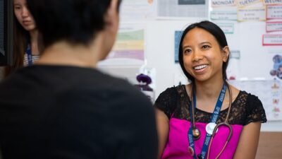 Patient and doctor have a conversation