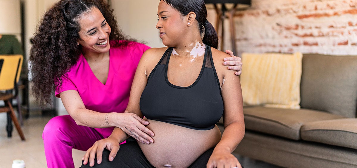 Doula and client