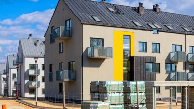 New housing under construction.